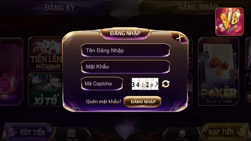 Đăng nhập tài khoản tại trang chính thức của cổng game