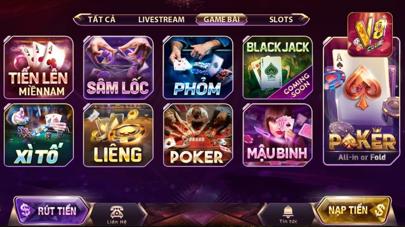 Kho game bài đa dạng từ truyền thống đến hiện đại